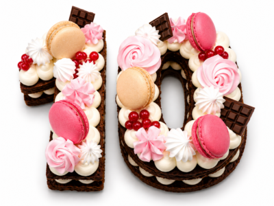 Pastel de numeros o letras